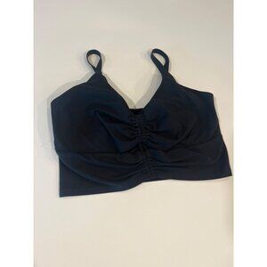 Athleta Black Ruched Bow-Front Sports Bra Size 5